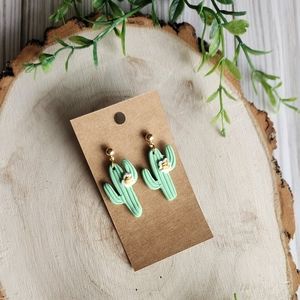 Western /Boho style clay cactus earrings